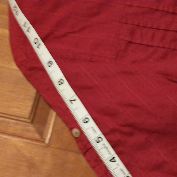 Prestwick & Moore woman's size MP adjustable short sleeve cotton button up - Picture 5 of 9